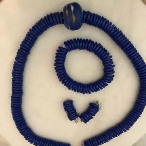 Hand crafted beaded necklace  set made in Ghana